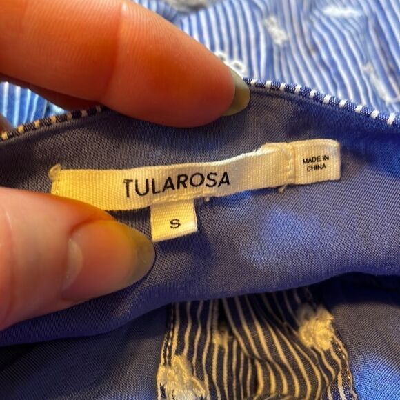 Tularosa Laney Crop Top Navy White S - Picture 6 of 8